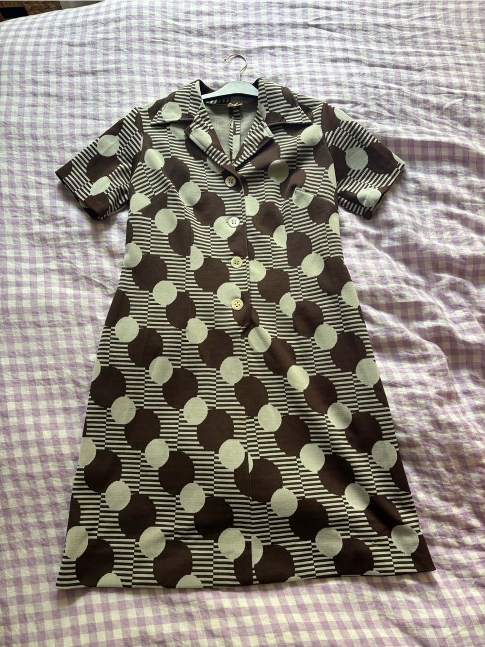 Diolen vintage mod style button up dress